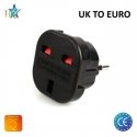 HQ Power Plug adapter from UK (United Kingdom) 3pin to Euro Socket - UK to EU Adapter (OEM)