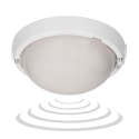 Orno 8080T / MAT-TRIO / MS / PL, lamp with microwave motion sensor, 75W, E27, IP44, IK10, milk polycarbonate, cable glands Orno 8080T / MAT-TRIO / MS / PL, lamp with microwave motion sensor, 75W, E27, IP44, IK10, milk polycarbonate, cable glands