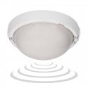 Orno 8080T / MAT-TRIO / MS / PL, lamp with microwave motion sensor, 75W, E27, IP44, IK10, milk polycarbonate, cable glands Orno 8080T / MAT-TRIO / MS / PL, lamp with microwave motion sensor, 75W, E27, IP44, IK10, milk polycarbonate, cable glands