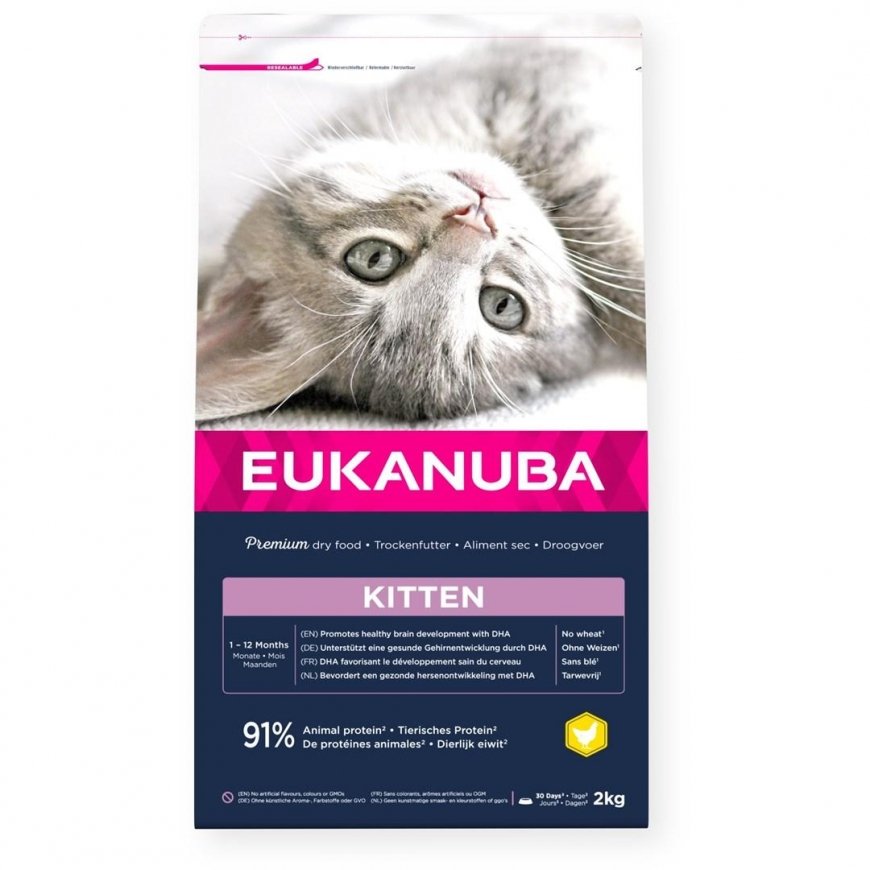 EUKANUBA Kitten vištiena - Dry Cat Food - 2kg
