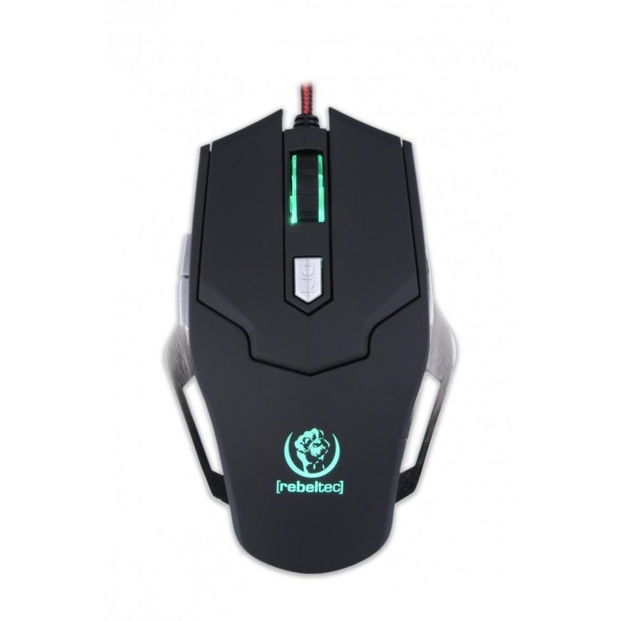 Rebeltec Hornet Telfon Feet Heavy Gaming Mouse 6 Buttons 800-2400dpi 1.5m USB Cable w Lighting Black – 4
