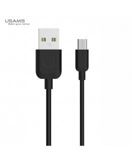Usams US-SJ098 Izturīgs TPE Universāls Micro USB uz USB Datu & Ātrās Uzlādes 2A kabelis 1m Melns