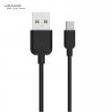 Usams US-SJ098 Прочный TPE Универсальный Micro USB на USB 1m Кабель Данных и Быстрого 2A Заряда Черн