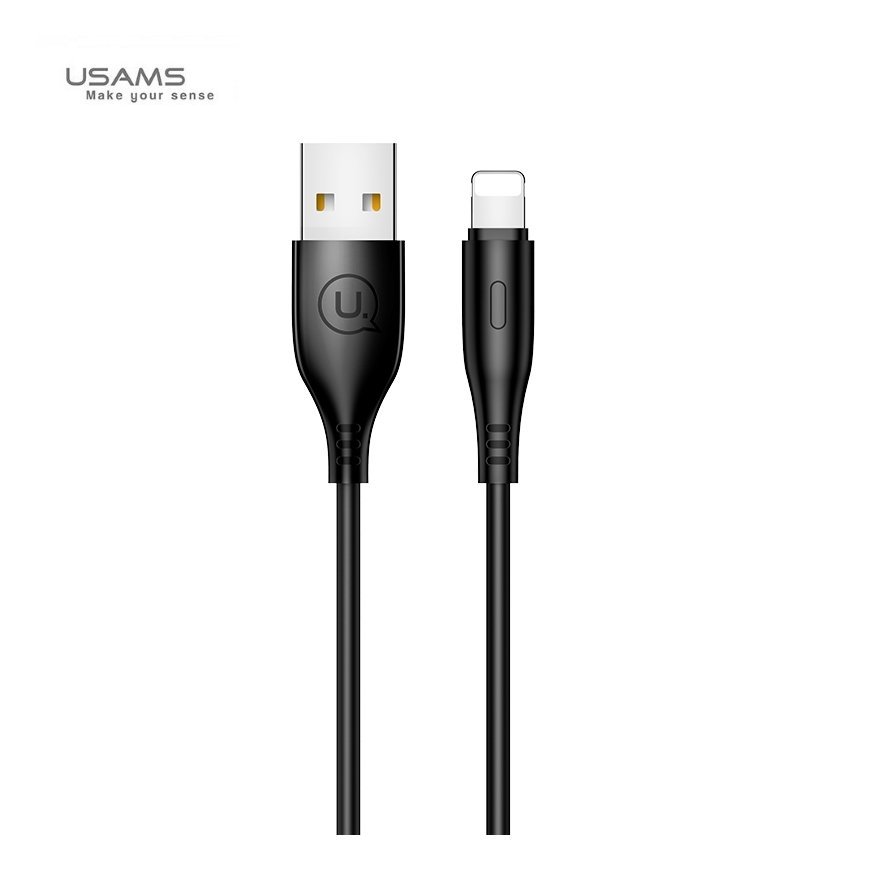 Usams US-SJ266 U18 Flexi PVC Universal Lightning to USB Data & Fast 2A Charger Round Plug Cable 1m B