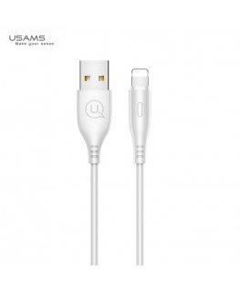 Usams US-SJ266 U18 Flexi PVC Universal Lightning to USB Data & Fast 2A Charger Round Plug Cable 1m White