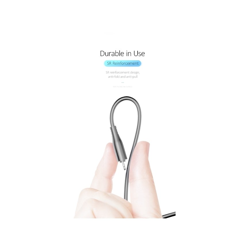 Usams US-SJ266 U18 Flexi PVC Universal Lightning to USB Data & Fast 2A Charger Round Plug Cable 1m W – 4