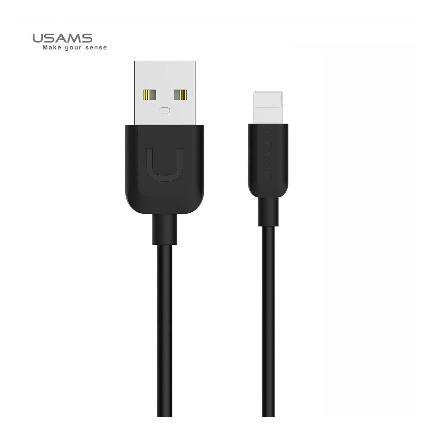 Usams US-SJ097 U-Turn Izturīgs TPE Universāls Lightning uz USB Datu & Ātrās Uzlādes 2A kabelis 1m Me