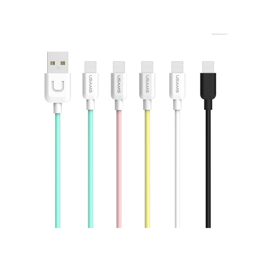 Usams US-SJ097 U-Turn Durable TPE Universal Lightning to USB Data & Fast 2A Charger Cable 1m Black – 4