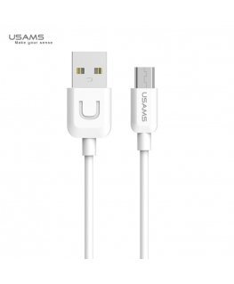 Usams US-SJ098 Прочный TPE Универсальный Micro USB на USB 1m Кабель Данных и Быстрого 2A Заряда Белый