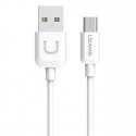 Usams US-SJ098 Izturīgs TPE Universāls Micro USB uz USB Datu & Ātrās Uzlādes 2A kabelis 1m Balts Usams US-SJ098 Izturīgs TPE Universāls Micro USB uz USB Datu & Ātrās Uzlādes 2A kabelis 1m Balts