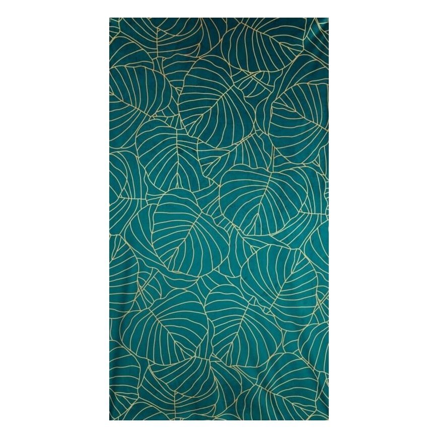 Eurofirany LIMITED COLLECTION LILI2 Soft velvet night curtain with large leaves motif, 140X250 cm, l – 12