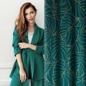 Eurofirany LIMITED COLLECTION LILI2 Soft velvet night curtain with large leaves motif, 140X250 cm, l Eurofirany LIMITED COLLECTION LILI2 Soft velvet night curtain with large leaves motif, 140X250 cm, l