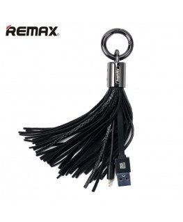 Remax RC-053m Designer Key Chain Ring with Micro to USB Data & Charger cable Black