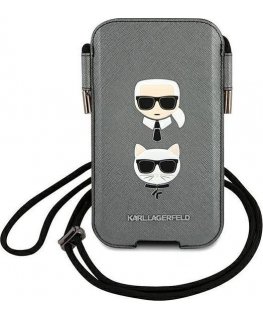 Used Tablet Karl Lagerfeld Torebka KLHCP12LOPHKCG 6.7" Hard Case Saffiano Ikonik Karl&Choupette Head
