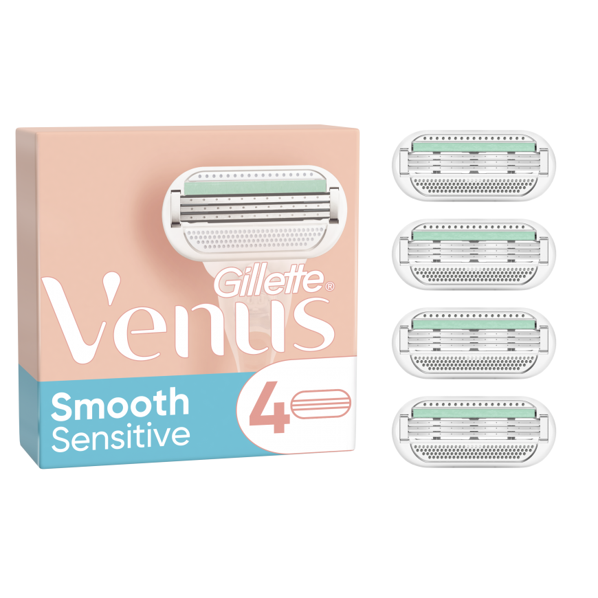 Gillette Venus Smooth Sensitive Razor Replaceable Heads, 4 pcs – 9