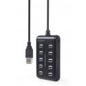Gembird UHB-U2P10P-01 10-port USB 2.0 hub, black Gembird UHB-U2P10P-01 10-port USB 2.0 hub, black