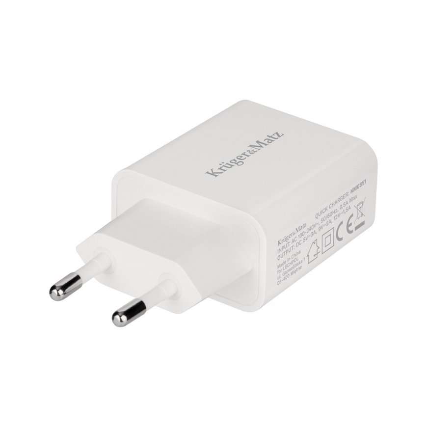 Maiņstrāvas adapteris Kruger & Matz ar QC 18W – 5