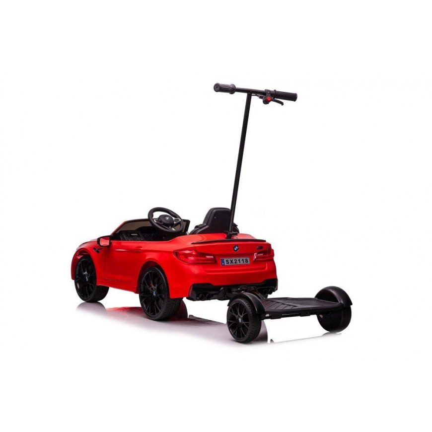 Lean Cars Akumuliatorinis automobilis BMW M5 su platforma tėvams, raudonas, lakuotas – 3
