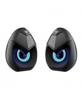 Aula N-69 Stylish Compact PC / Notebook 2.0 10W Stereo Speakers 3.5mm + USB RGB + Remote Black