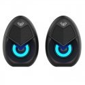 Aula N-69 Stylish Compact PC / Notebook 2.0 10W Stereo Speakers 3.5mm + USB RGB + Remote Black Aula N-69 Stylish Compact PC / Notebook 2.0 10W Stereo Speakers 3.5mm + USB RGB + Remote Black