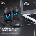 Aula N-69 Stylish Compact PC / Notebook 2.0 10W Stereo Speakers 3.5mm + USB RGB + Remote Black Aula N-69 Stylish Compact PC / Notebook 2.0 10W Stereo Speakers 3.5mm + USB RGB + Remote Black