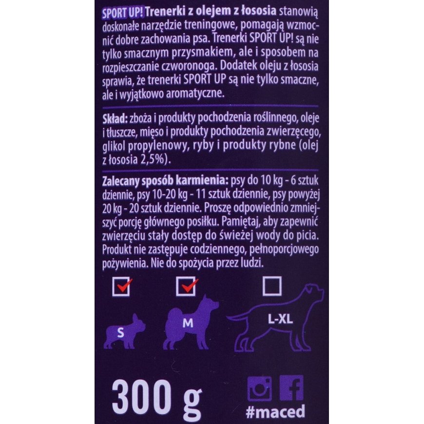 MACED Sport Up! Lõheõli - koerte maius - 300g – 3