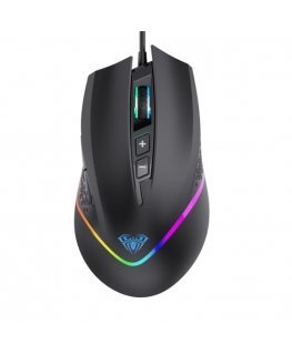 Aula F805 Multi-Color backlight Wired Gaming Optical mouse 7 buttons 800-6400dpi 4000FPS 32ips Black