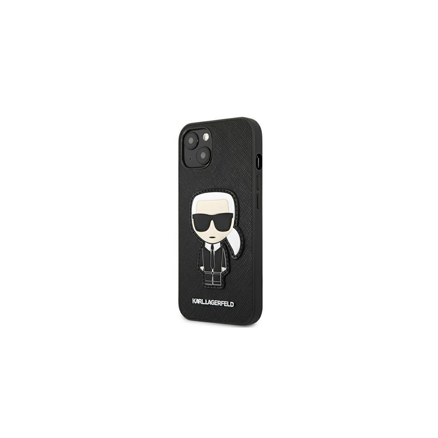 Karl Lagerfeld Hardcase Saffiano Ikonik Karl`s Patch KLHCP13SOKPK Back Cover, Apple, iPhone 13 mini, – 3