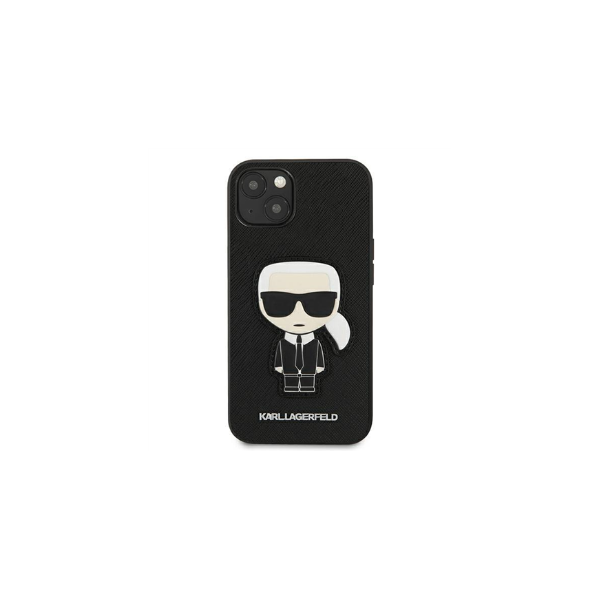 Karl Lagerfeld Hardcase Saffiano Ikonik Karl`s Patch KLHCP13SOKPK Back Cover, Apple, iPhone 13 mini, – 4