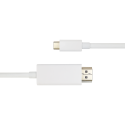 USB-C - HDMI cable DELTACO 4K UHD, gold plated,1m, white / 00140020