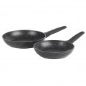 Russell Hobbs RH00490MOB 20&24CM MARBLE FRYPAN - BLACK Russell Hobbs RH00490MOB 20&24CM MARBLE FRYPAN - BLACK