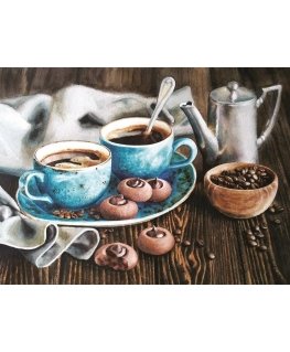 Beldizart Diamond painting set Coffee Romance 40х30 cm AZ-1424