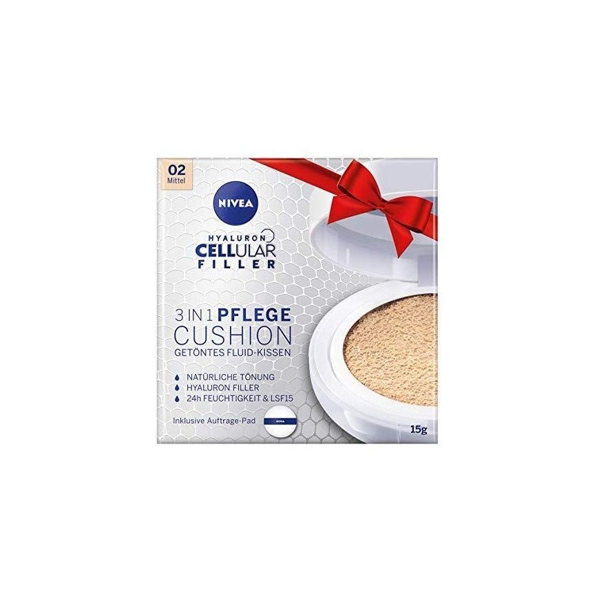 Nivea Nivea Hyaluron CELLular Filler 3in1 Care Cushion SPF15 Foundation 15g 02 Vidutinis – 2