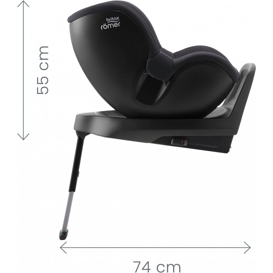 BRITAX RÖMER DUALFIX M PLUS -turvaistuin, 61 cm - 105 cm, Midnight Grey – 8
