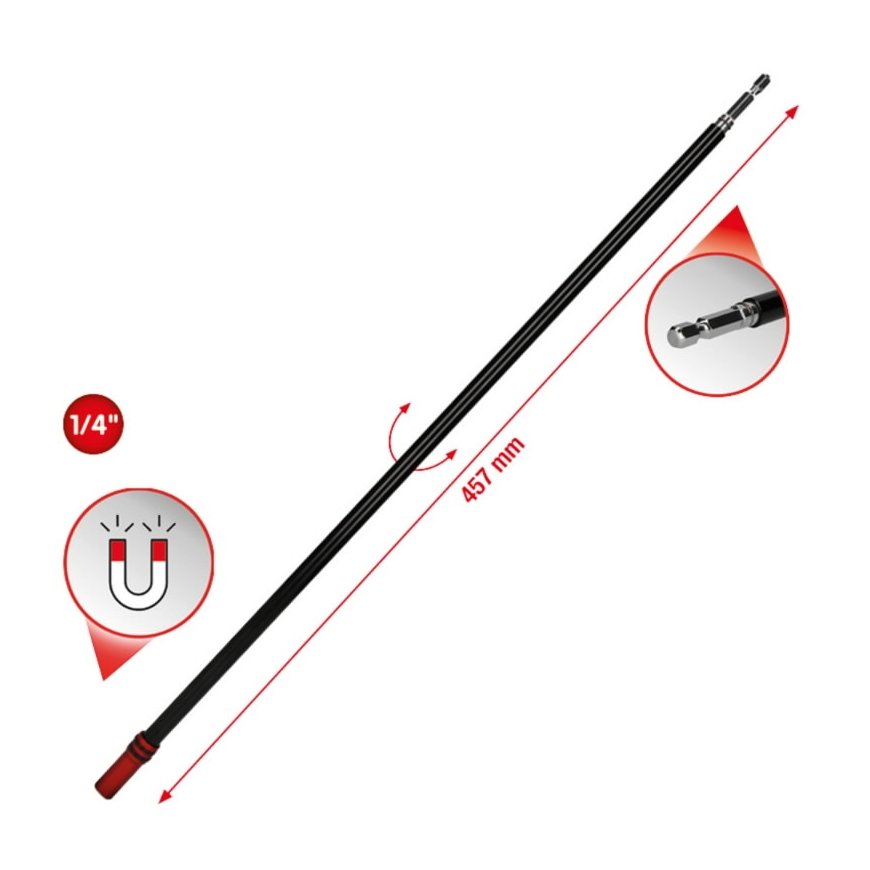 KS Tools Uzgaļu adapteris 1/4``, garš
