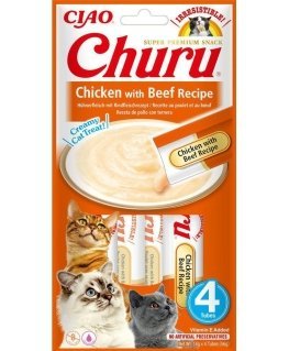 INABA Churu Vistas gaļa ar liellopa gaļu Recepte - kaķu gardumi - 4x14 g