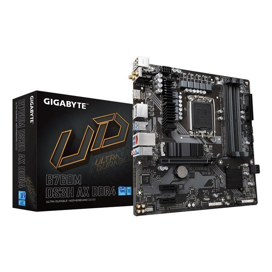 Laptop Motherboard|GIGABYTE|Intel B760 Express|LGA1700|Micro-ATX|Memory DDR4|Memory slots 4|2xPCI-Ex – 2
