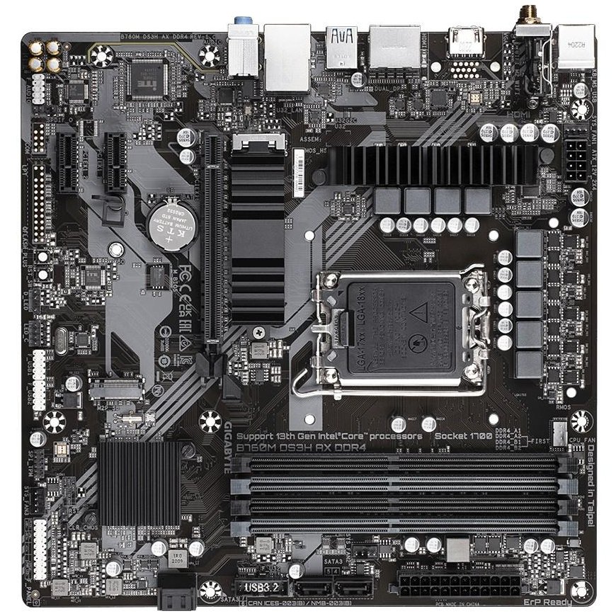 Laptop Motherboard|GIGABYTE|Intel B760 Express|LGA1700|Micro-ATX|Memory DDR4|Memory slots 4|2xPCI-Ex – 9