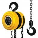 VOREL Chain winch, 1000 kg, steel, yellow, 80751