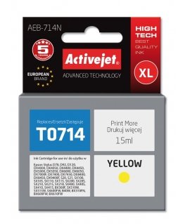 Activejet AEB-714N rašalas (pakaitinis Epson T0714, T0894, T1004 Supreme 15 ml geltonas)