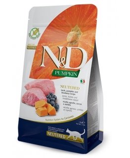 FARMINA N&D Pumpkin Cat Lamb and Blueberry Neutered Adult - dry cat food - 1.5 kg