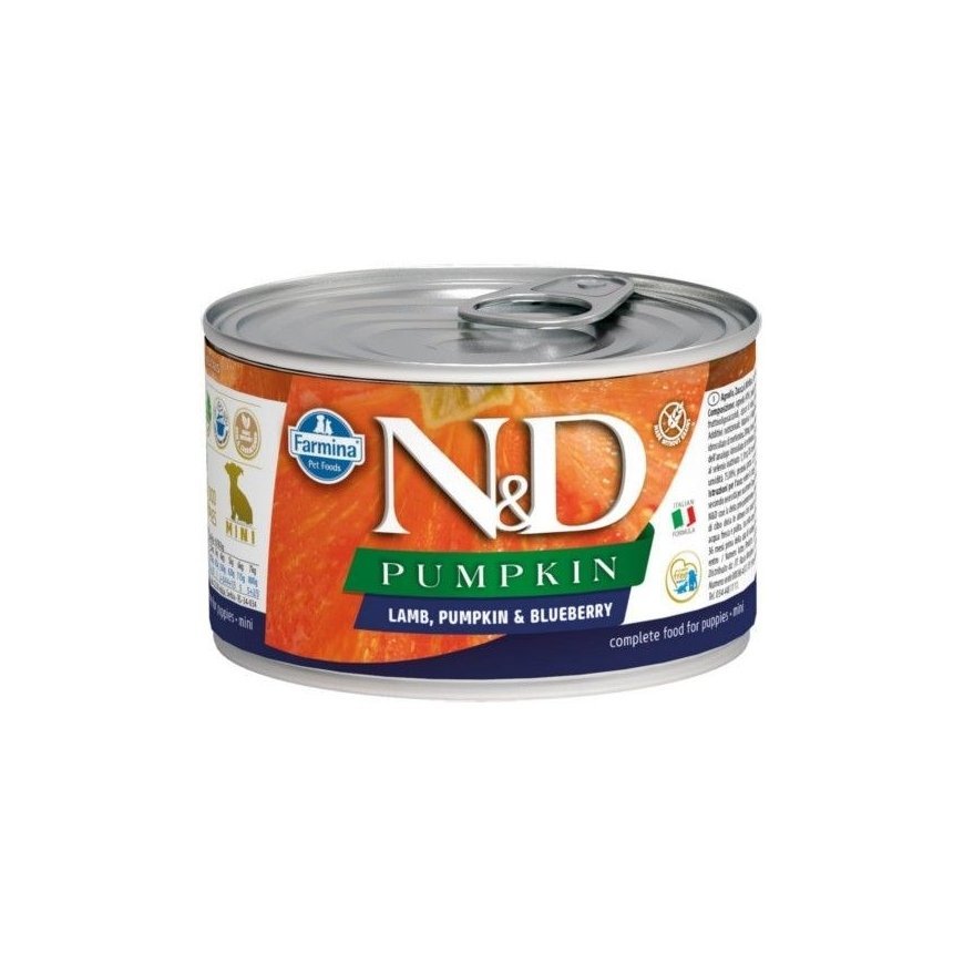 FARMINA N&D SUŅU JĒRU&ĶIRBJU&MELEŅU KUCĒNS 140g