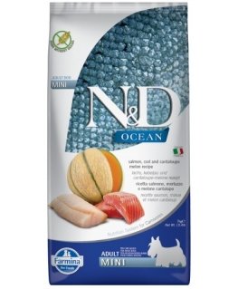 FARMINA N&D Ocean Dog Salmon, Cod, Cantaloupe, Melon Adult Mini - dry dog food - 7 kg