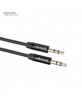 Usams YP-01 Premium Audio Flexible Cable Aux Jack 3.5mm male to 3.5mm male 1m Black