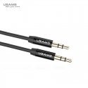 Usams YP-01 Premium Audio Flexible Cable Aux Jack 3.5mm male to 3.5mm male 1m Black
