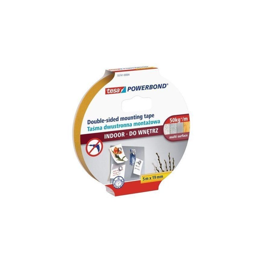 Tesa installation tape for interior, transparent 5m x 19mm (H5574104)