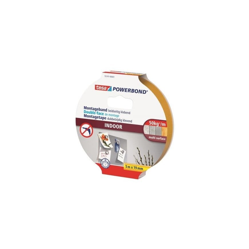 Tesa installation tape for interior, transparent 5m x 19mm (H5574104) – 2