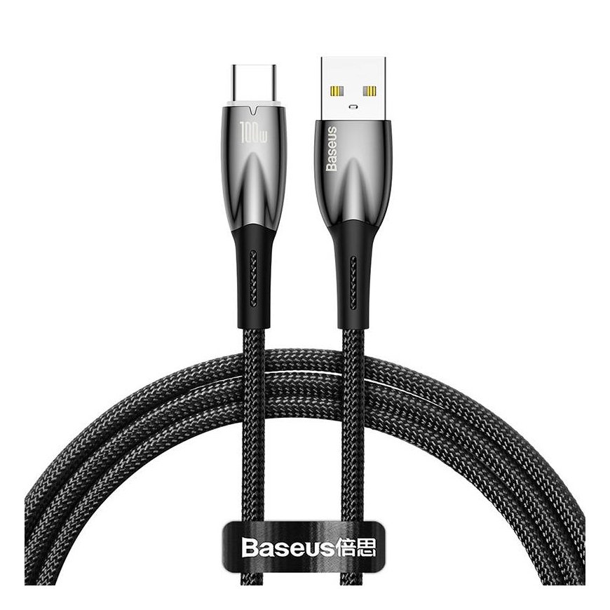 USB cable for USB-C Baseus Glimmer Series, 100W, 1m (Black)