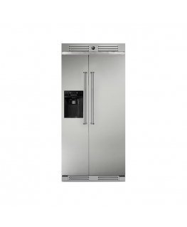 Side-by-side No Frost refrigerator Steel Genesi GFR-9 SS-SLT with a stainless steel body