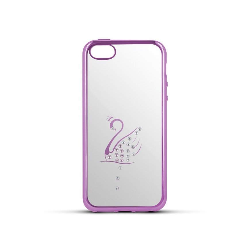Beeyo Swan Silicone Back Case For Samsung G930 Galaxy S7 Transparent - Pink